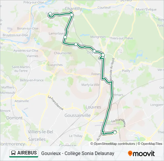 AIREBUS Bus Line Map
