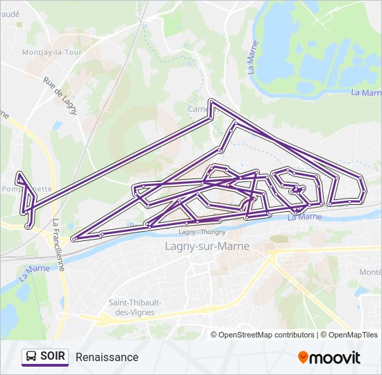 SOIR Bus Line Map