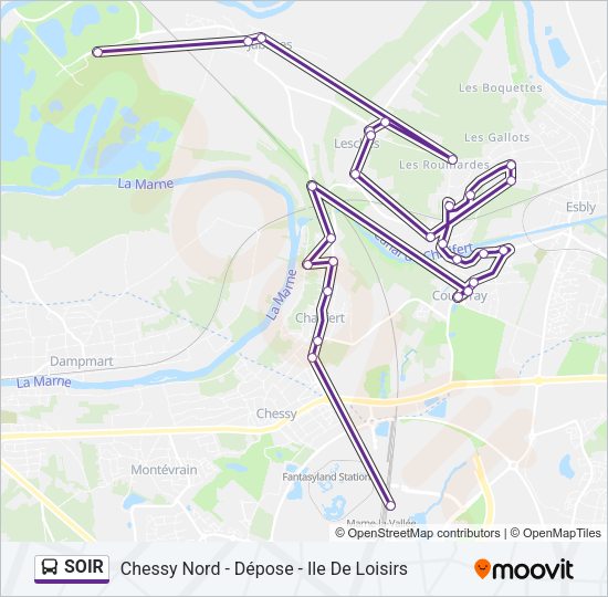 SOIR Bus Line Map