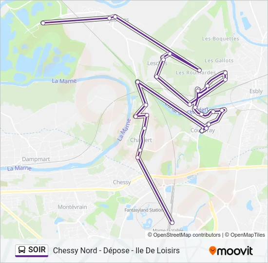 SOIR Bus Line Map