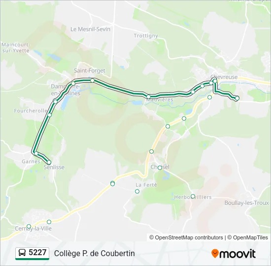 5227 Bus Line Map