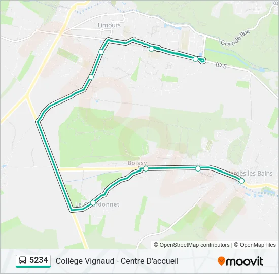 5234 Bus Line Map