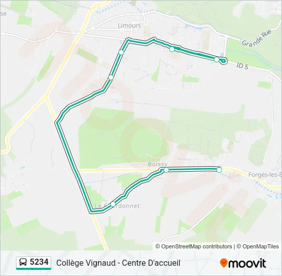 5234 Bus Line Map