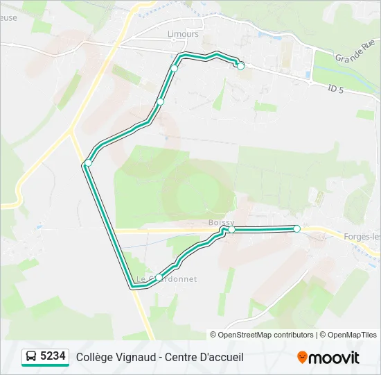 5234 Bus Line Map