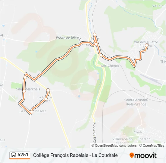 5251 Bus Line Map