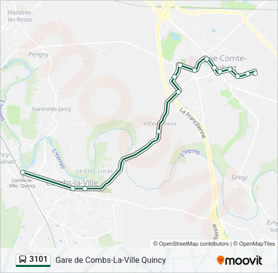 3101 Bus Line Map