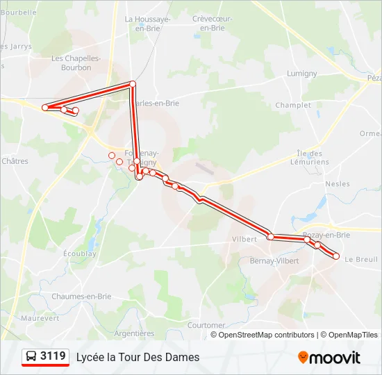 3119 Bus Line Map