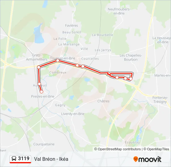 3119 Bus Line Map