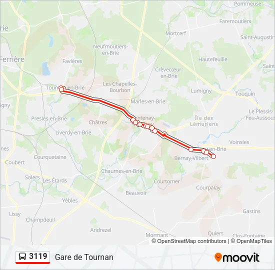 3119 Bus Line Map