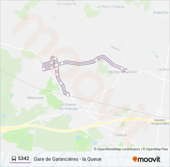 5342 Bus Line Map