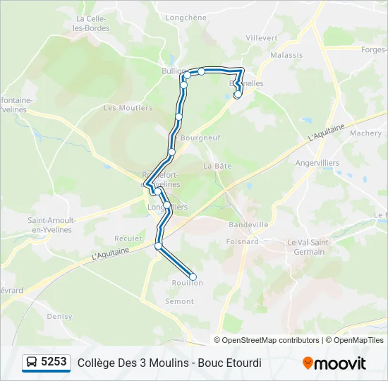 5253 Bus Line Map