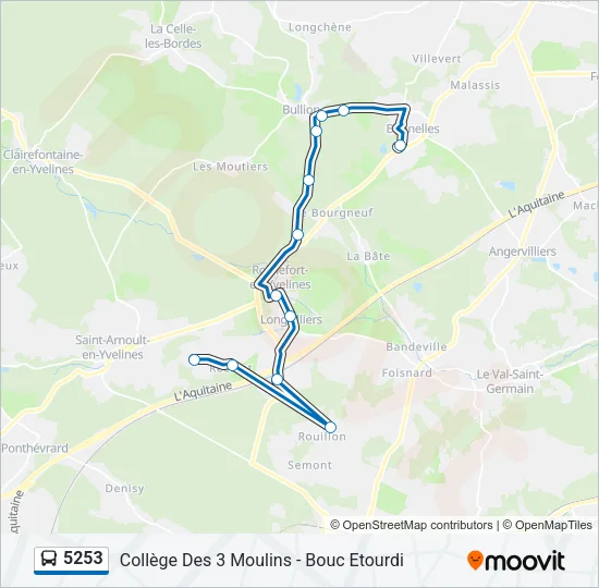 5253 Bus Line Map