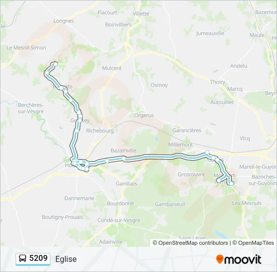 5209 Bus Line Map