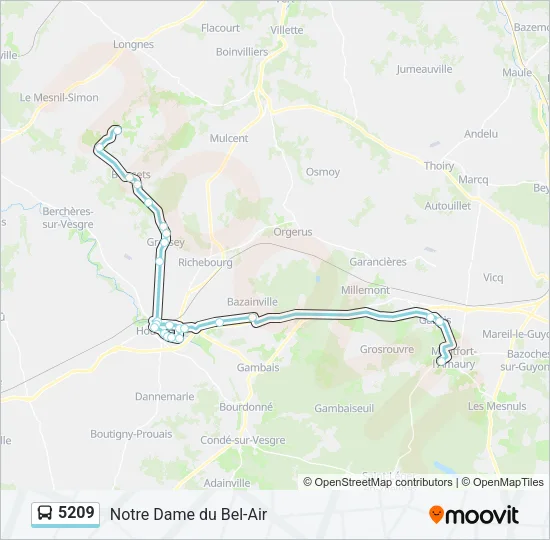 5209 Bus Line Map
