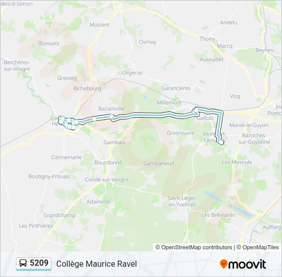 5209 Bus Line Map