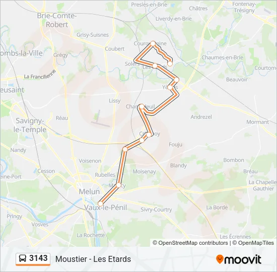 3143 Bus Line Map