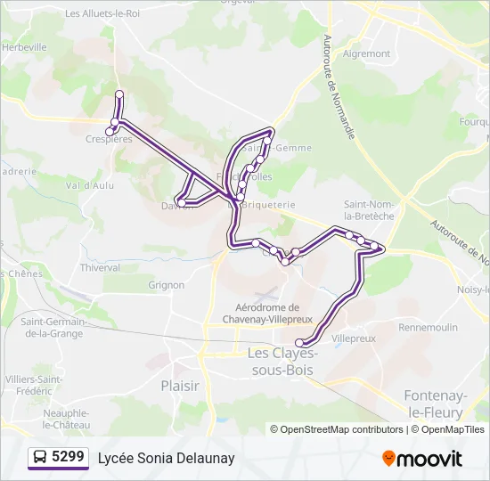 5299 Bus Line Map