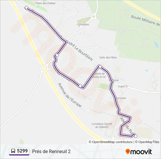5299 Bus Line Map