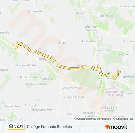 5231 Bus Line Map