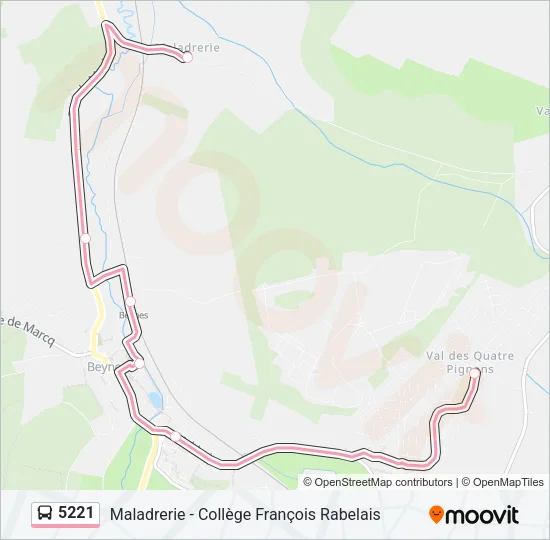 5221 Bus Line Map