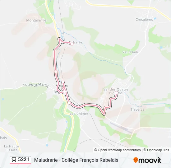 5221 Bus Line Map