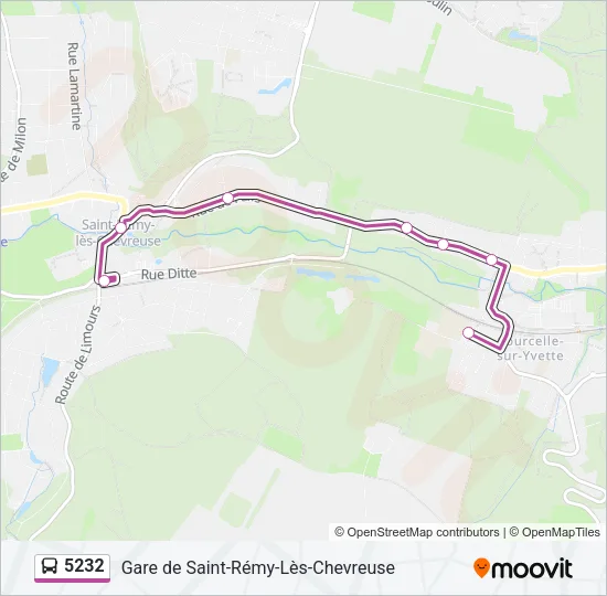 5232 Bus Line Map