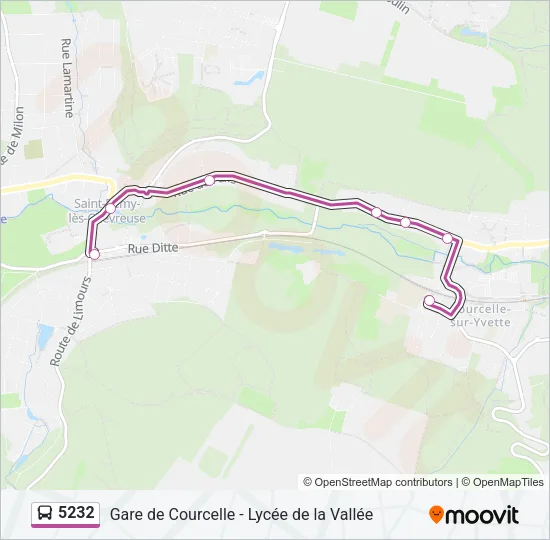 5232 Bus Line Map