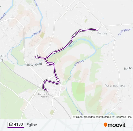 4133 Bus Line Map