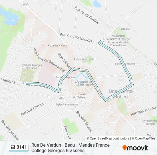 3141 Bus Line Map