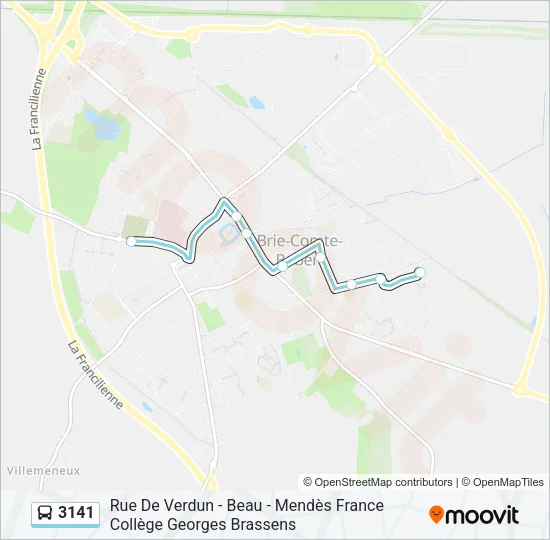 3141 Bus Line Map