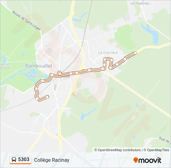 5303 Bus Line Map