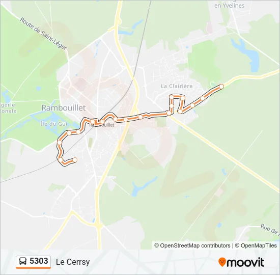 5303 Bus Line Map