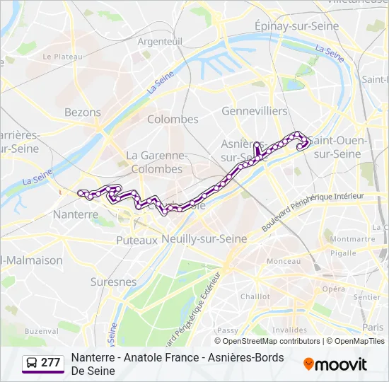 277 Bus Line Map