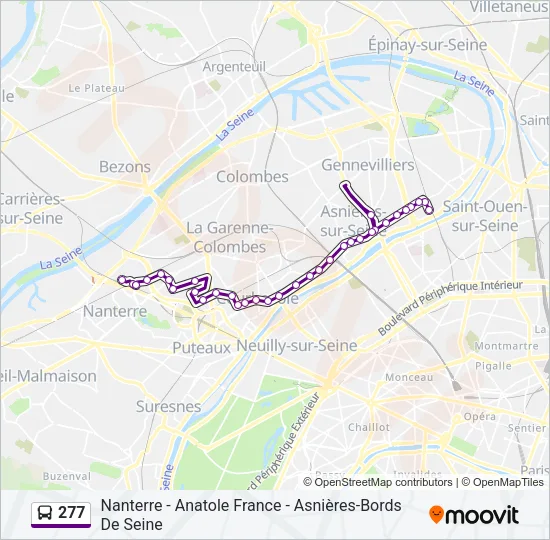277 Bus Line Map
