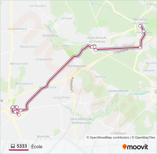 5333 Bus Line Map