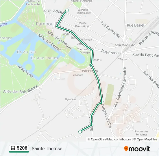 5208 Bus Line Map