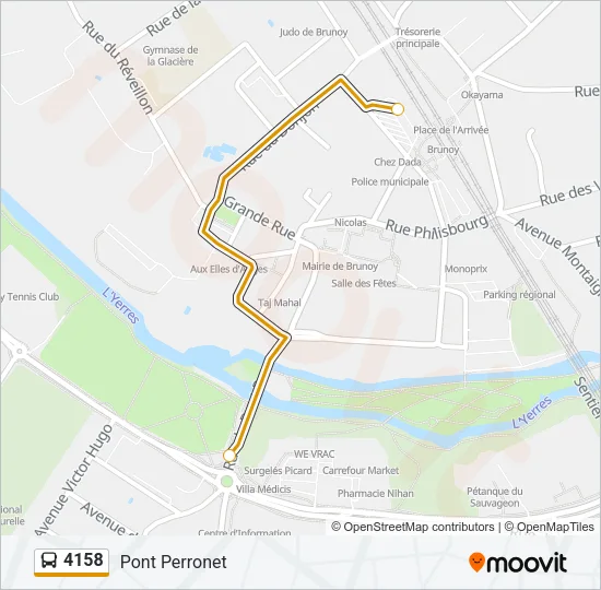 4158 Bus Line Map