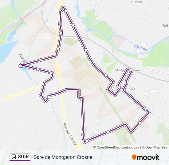 SOIR Bus Line Map