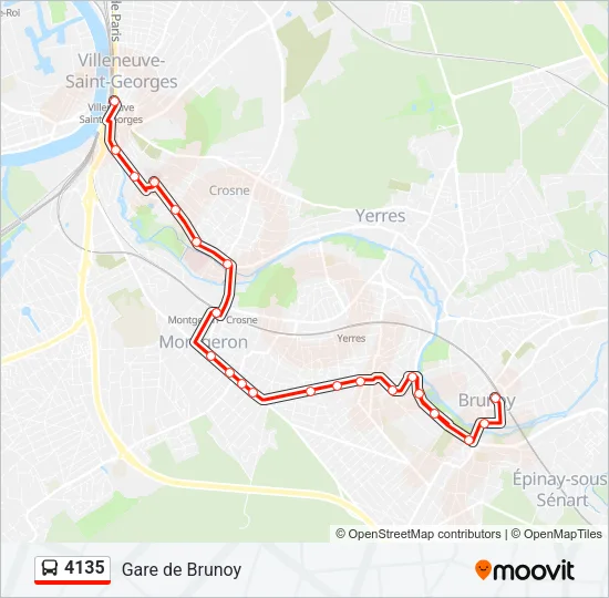 4135 Bus Line Map