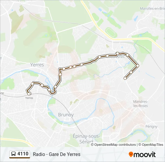 4110 Bus Line Map