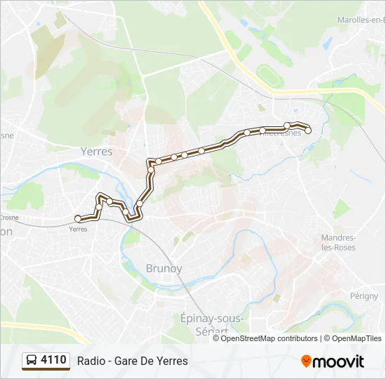 4110 Bus Line Map