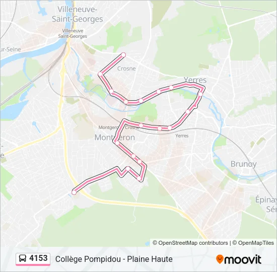 4153 Bus Line Map