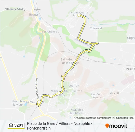 5201 Bus Line Map