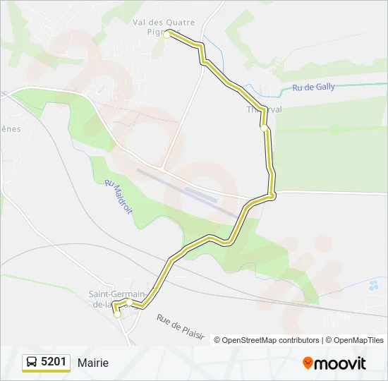 5201 Bus Line Map