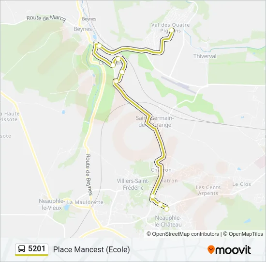 5201 Bus Line Map