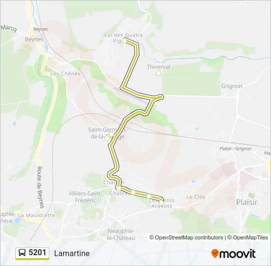 5201 Bus Line Map