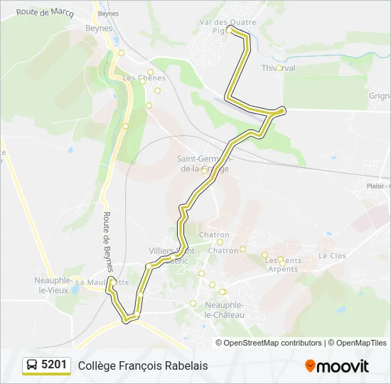5201 Bus Line Map