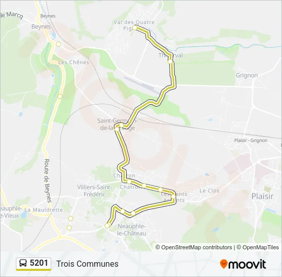 5201 Bus Line Map