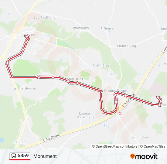 5359 Bus Line Map