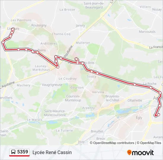 5359 Bus Line Map